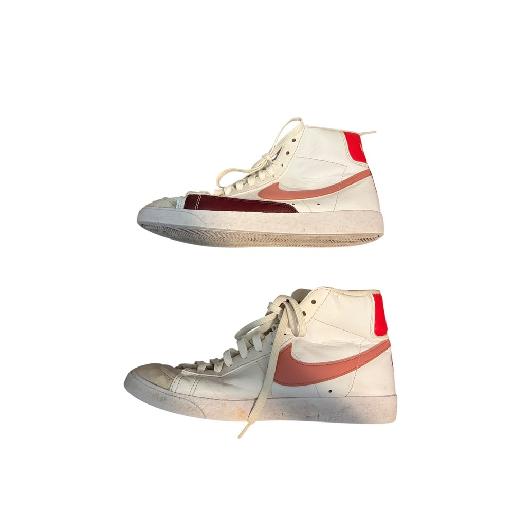 Nike Blazer Mid 77 High Top Sneaker White Pink Red Burgundy Retro Streetwear